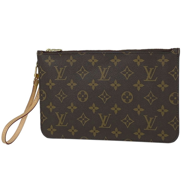 Louis Vuitton Neverfull Accessory Pouch Monogram Brown Mimosa - Picture 1 of 5